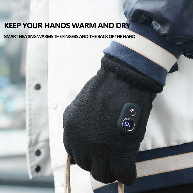 Heated glove used outdoors