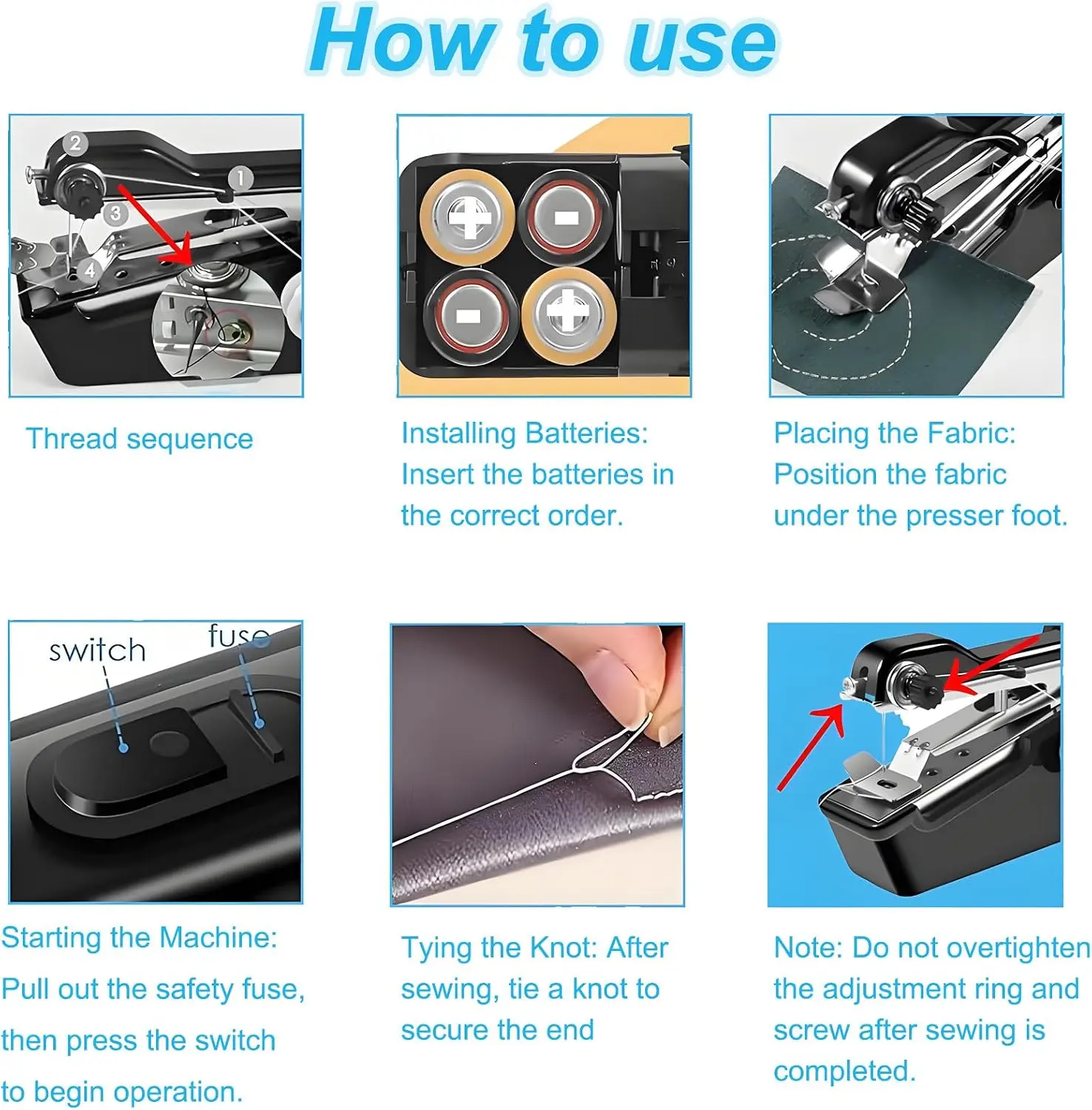 How to use handheld sewing machine