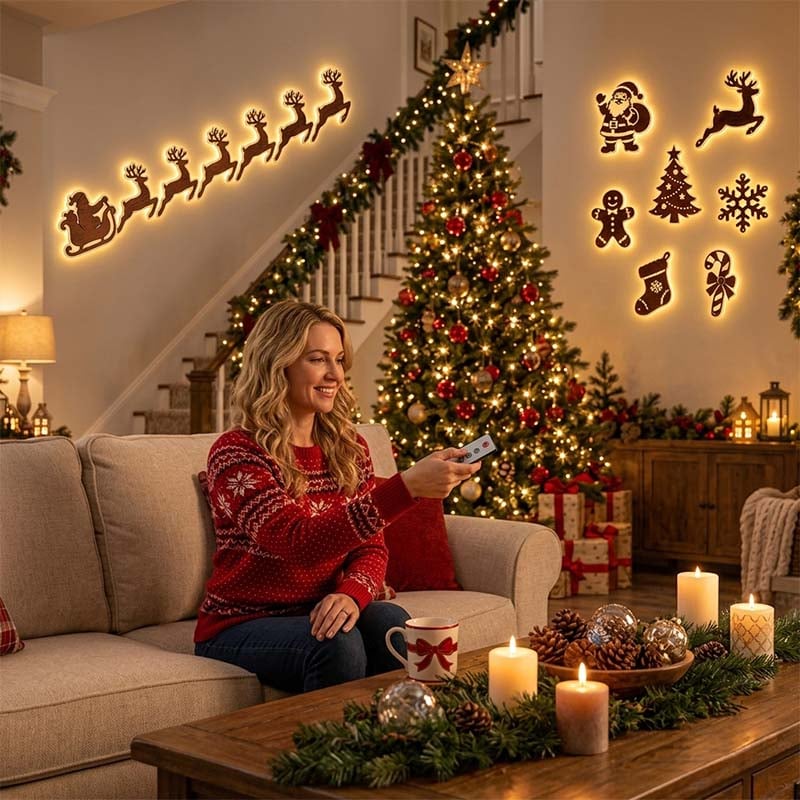 Christmas wall decoration display