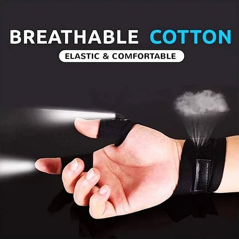 Breathable cotton LED glove