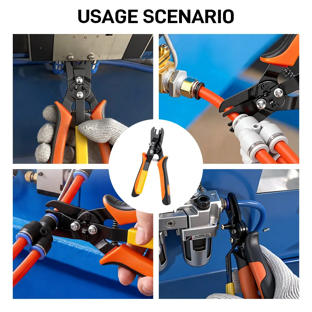 Pneumatic air hose remover pliers applications