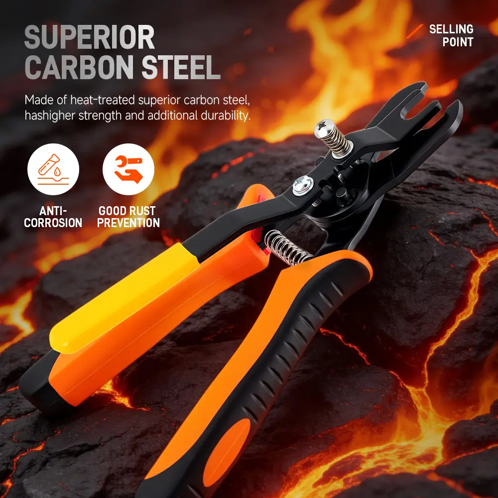 Carbon steel pneumatic hose remover pliers