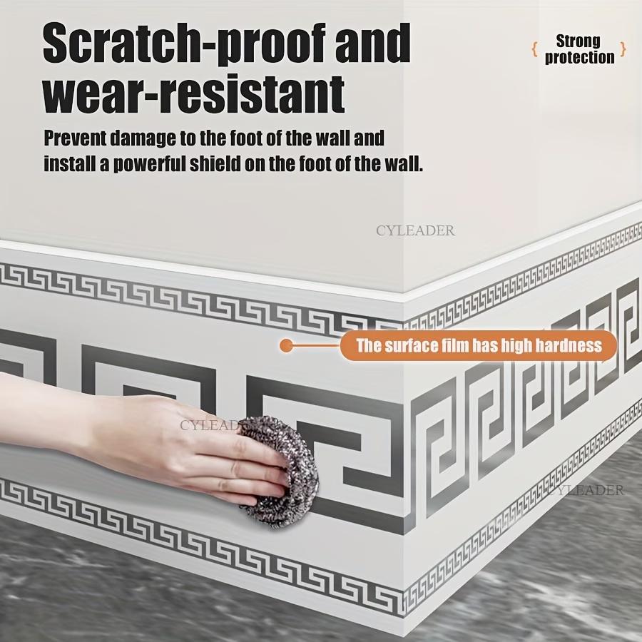 Scratch-resistant decorative wall baseboard