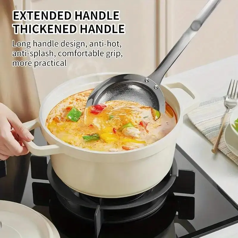SUS304 Stainless Steel Fat Skimmer Spoon