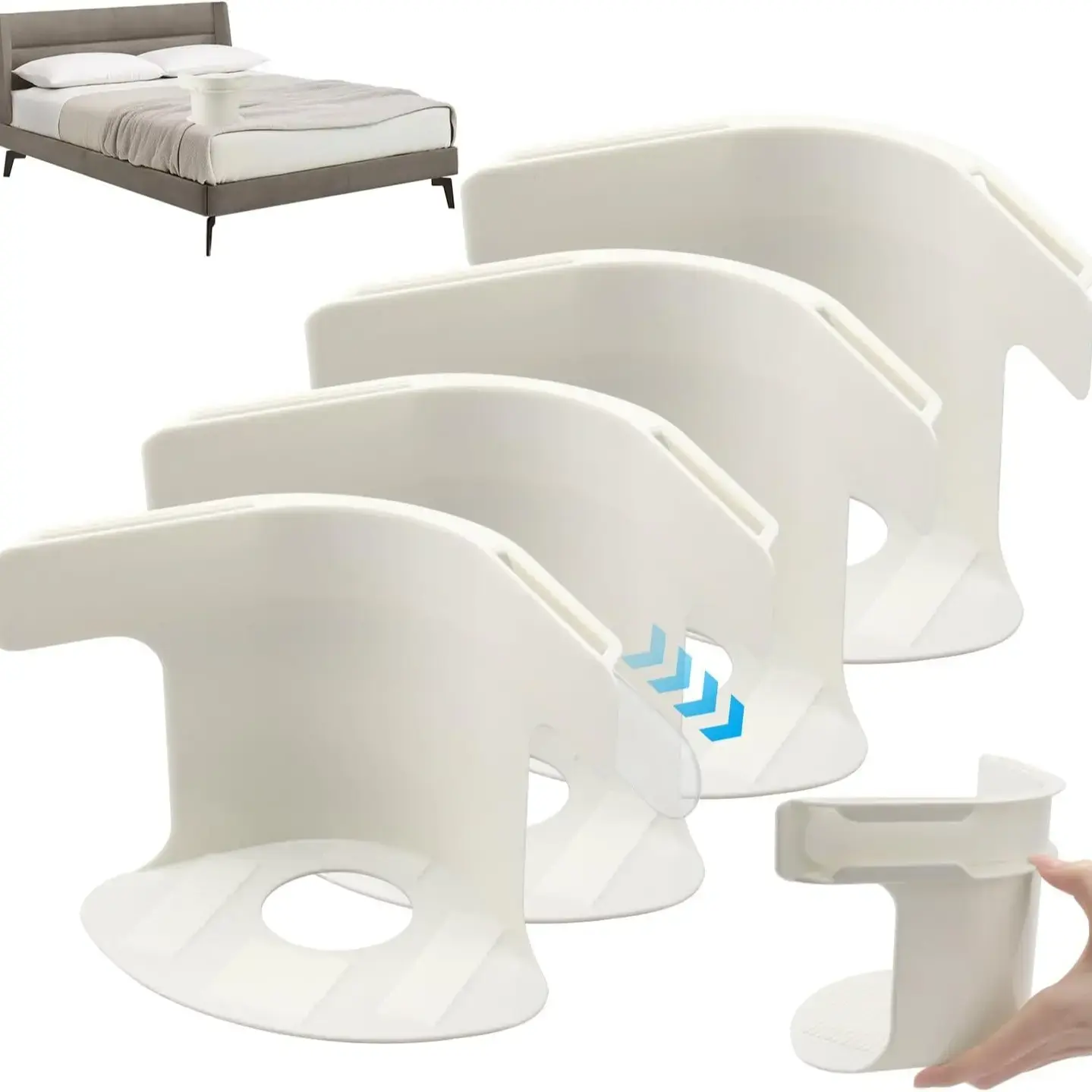 🛏️ Bed Sheet Holders, Invisible Mattress Sheet Grippers to Stop Sheets Sliding & Wrinkling, Easy Install Sheet Fasteners for All Beds