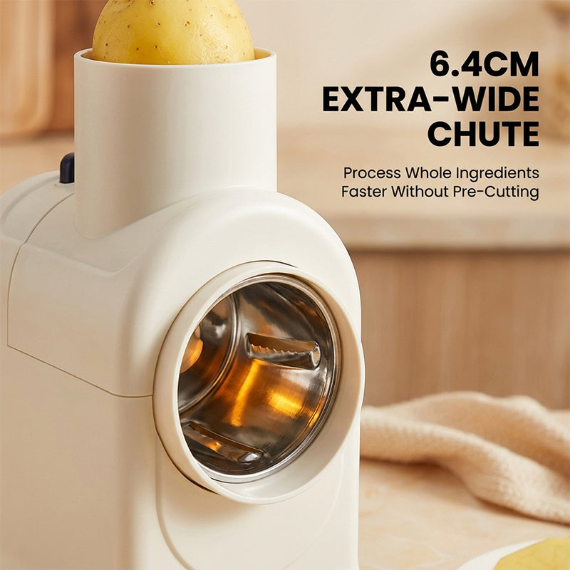 Extra wide feed chute