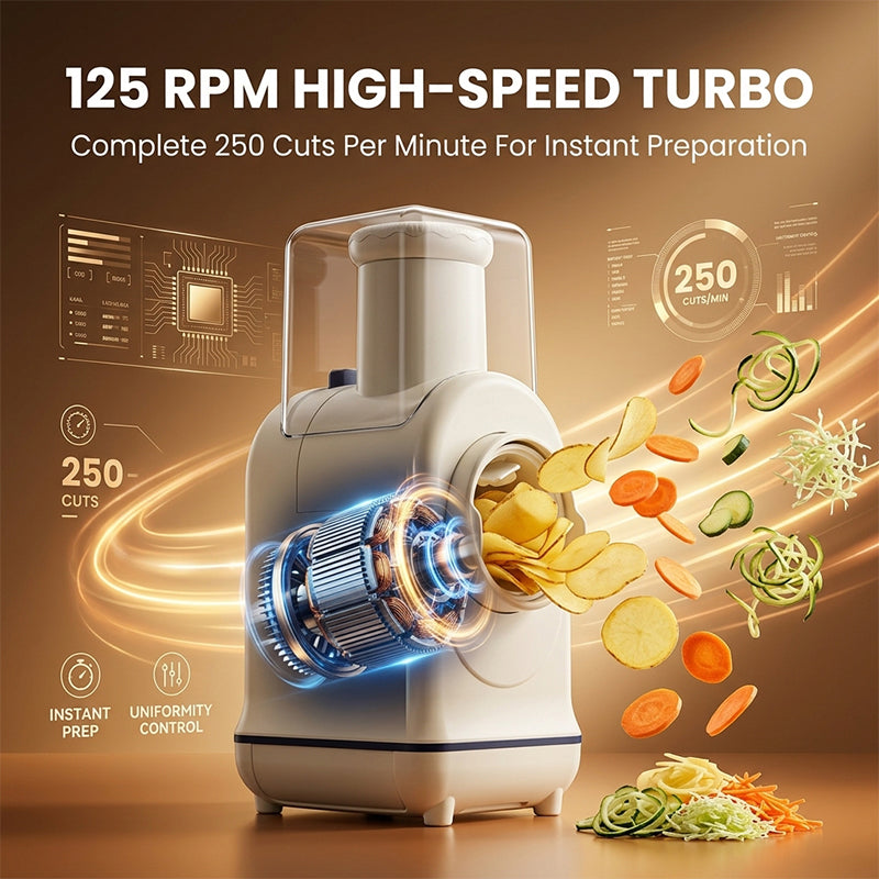 High speed electric vegetable slicer