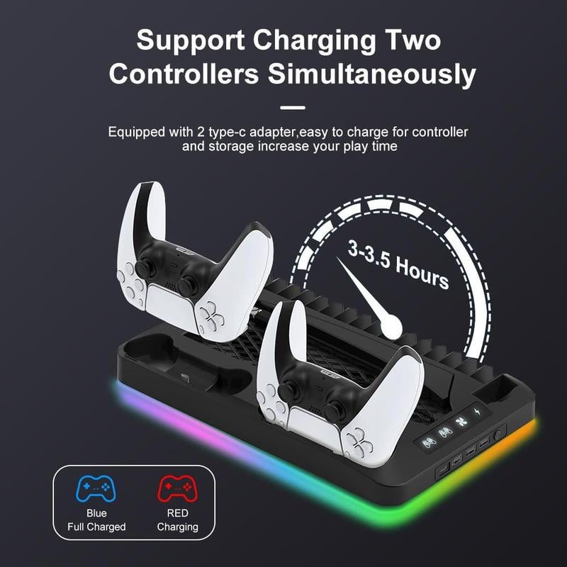 Dual PS5 controller charging station