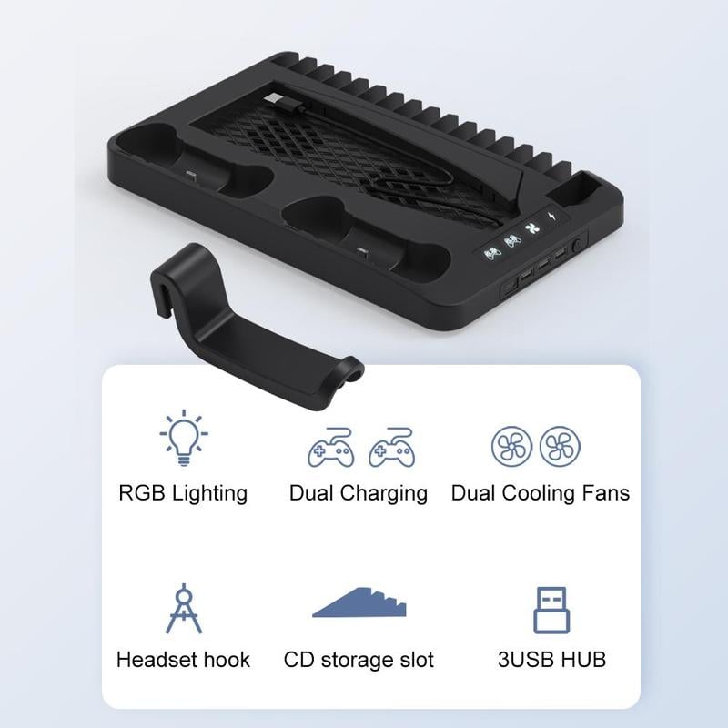 PS5 charging base multifunction features