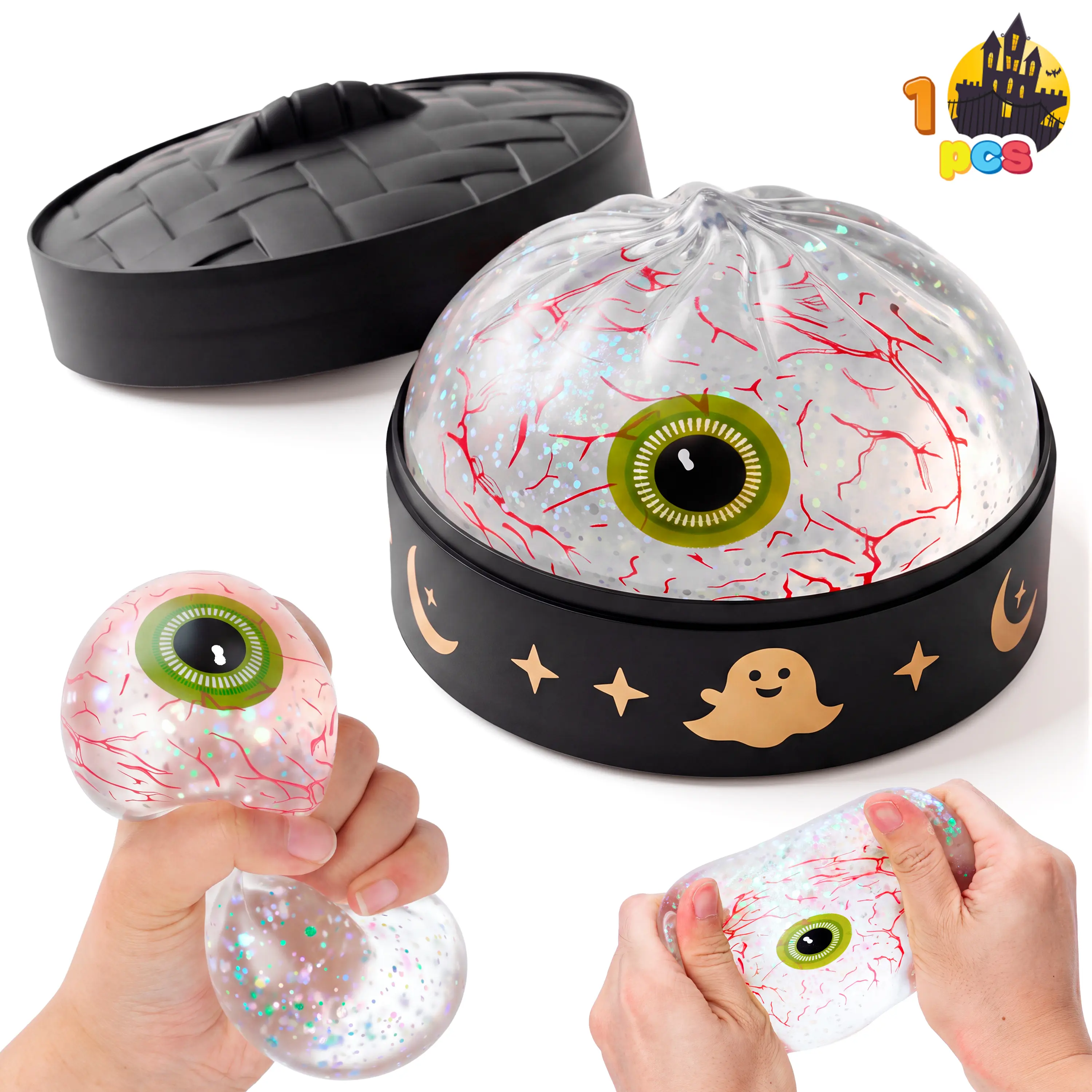 🎃Halloween Themed Squish Toys with Storage Case Trick or Treat Goodie Bag Fillers for Boys Girls