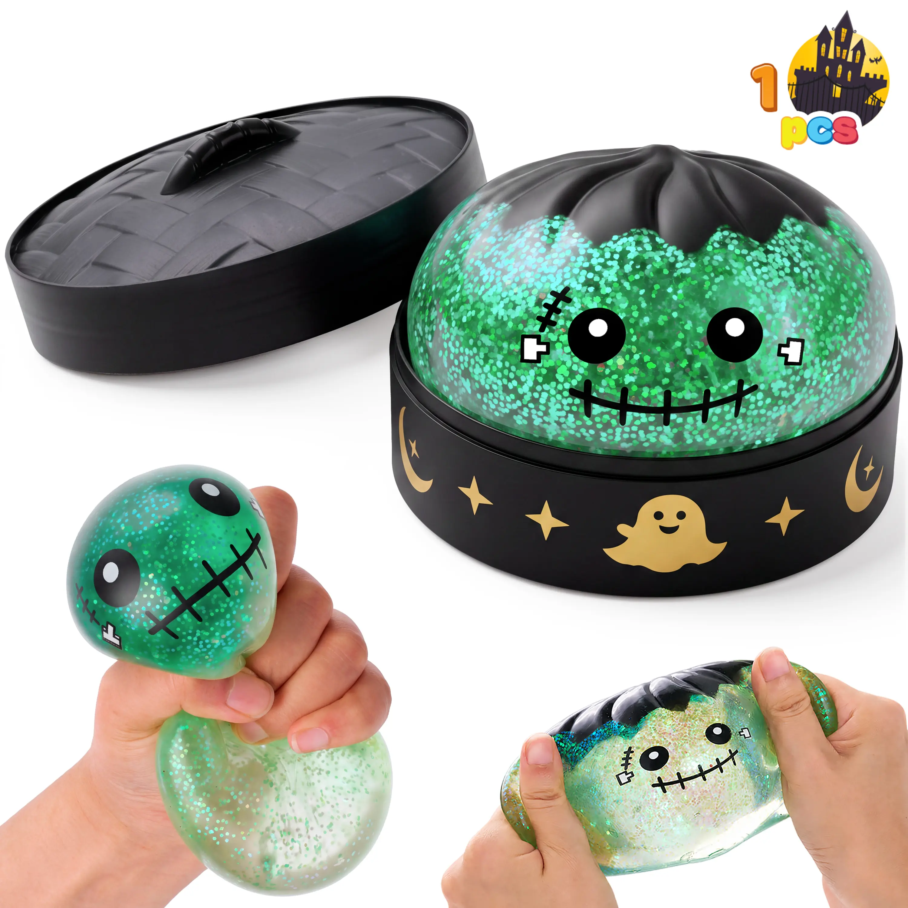 🎃Halloween Themed Squish Toys with Storage Case Trick or Treat Goodie Bag Fillers for Boys Girls
