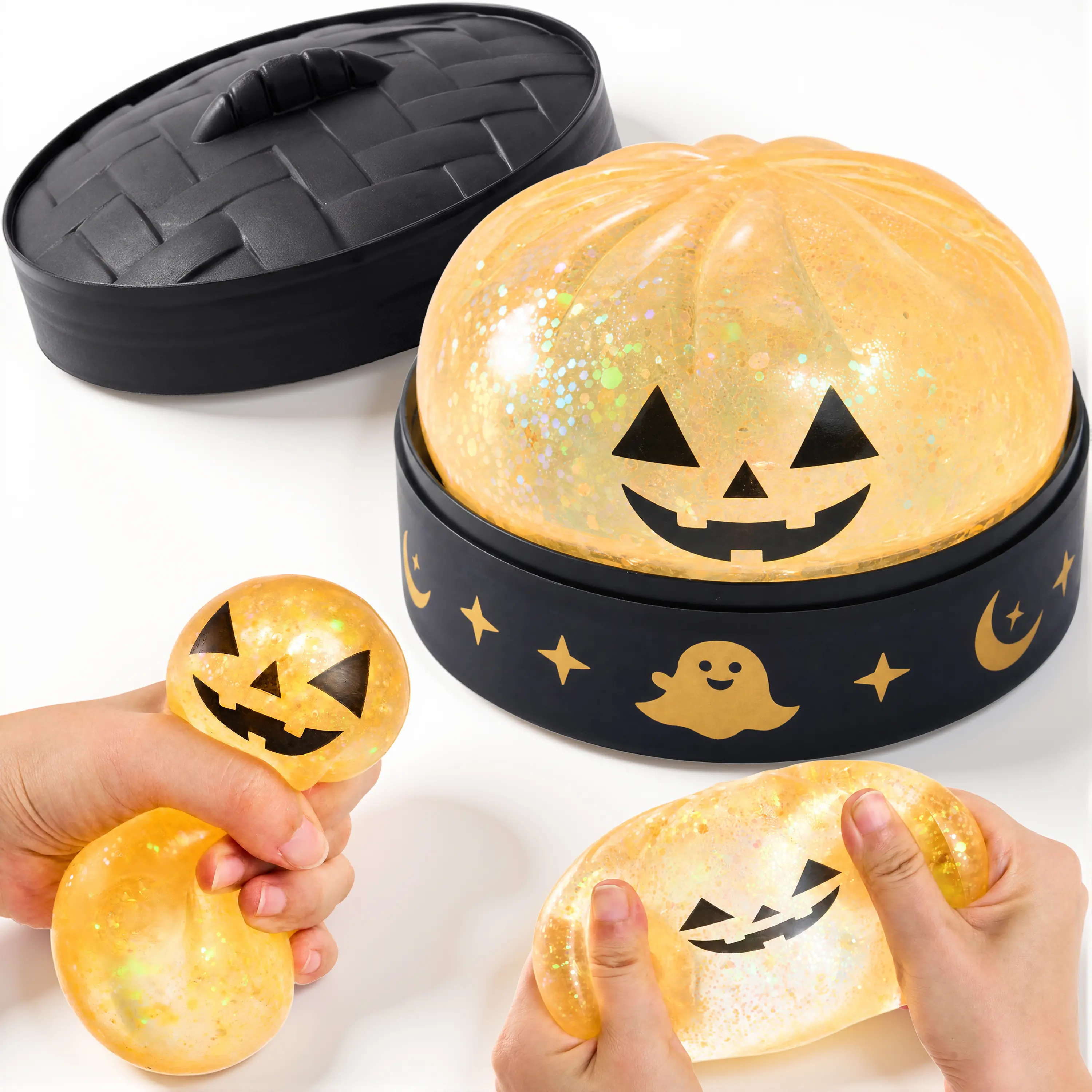 🎃Halloween Themed Squish Toys with Storage Case Trick or Treat Goodie Bag Fillers for Boys Girls