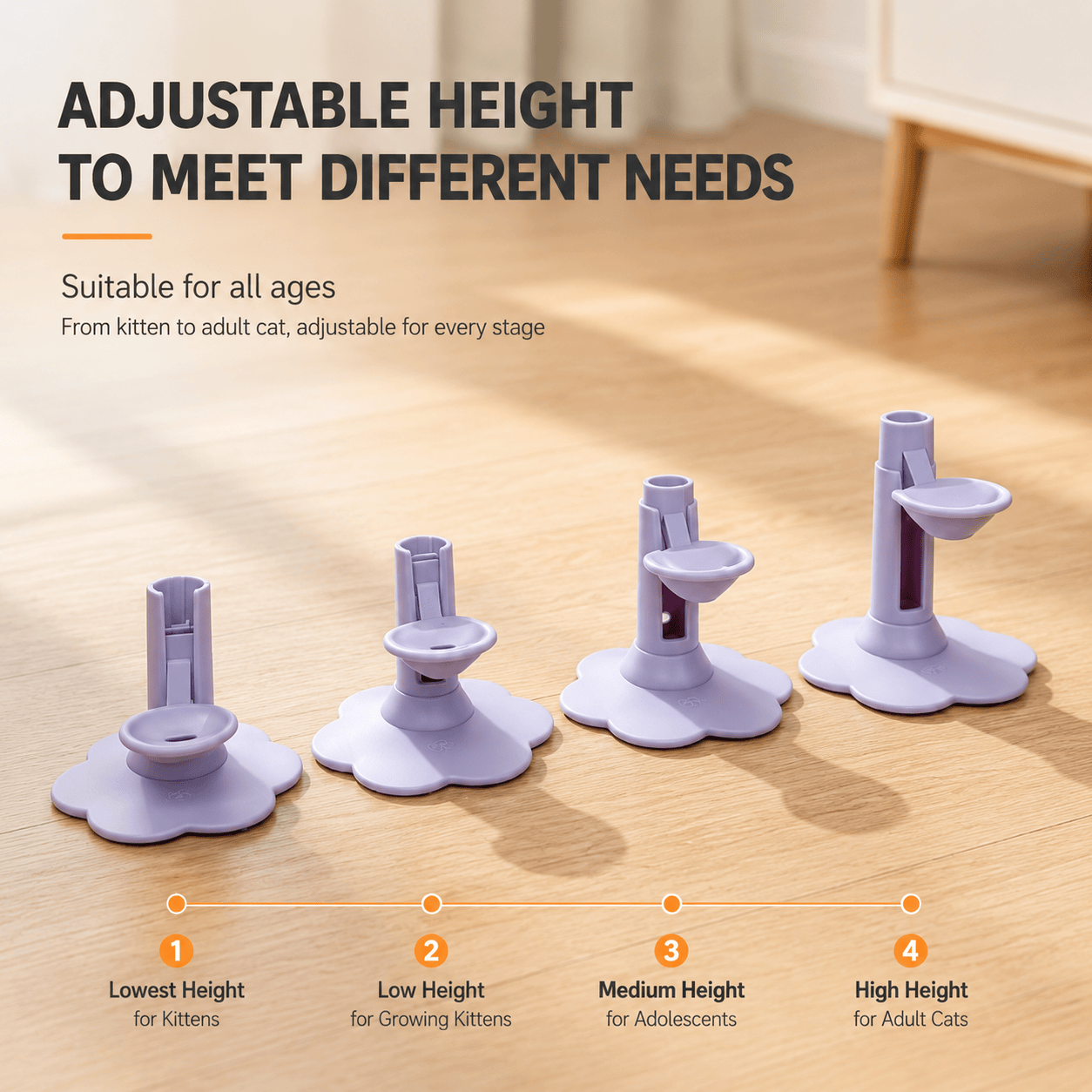 🐾 Adjustable Elevated Gravity Pet Water Dispenser, Raised Automatic Water Feeder for Dogs Cats
