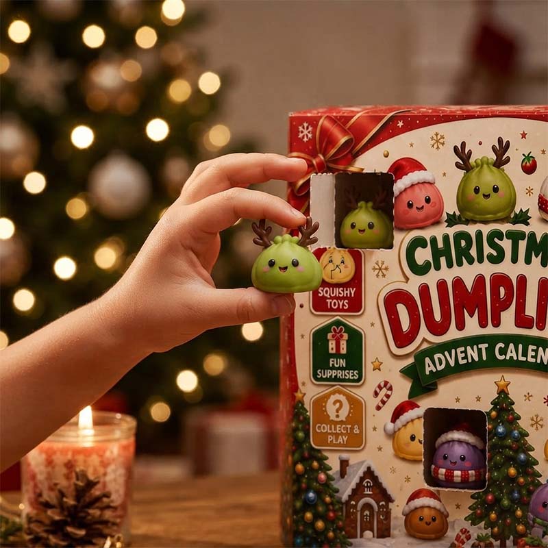 New Christmas Dumpling Squishy Advent Calendar – 24 Surprise Toys