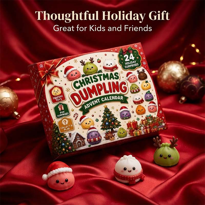 New Christmas Dumpling Squishy Advent Calendar – 24 Surprise Toys