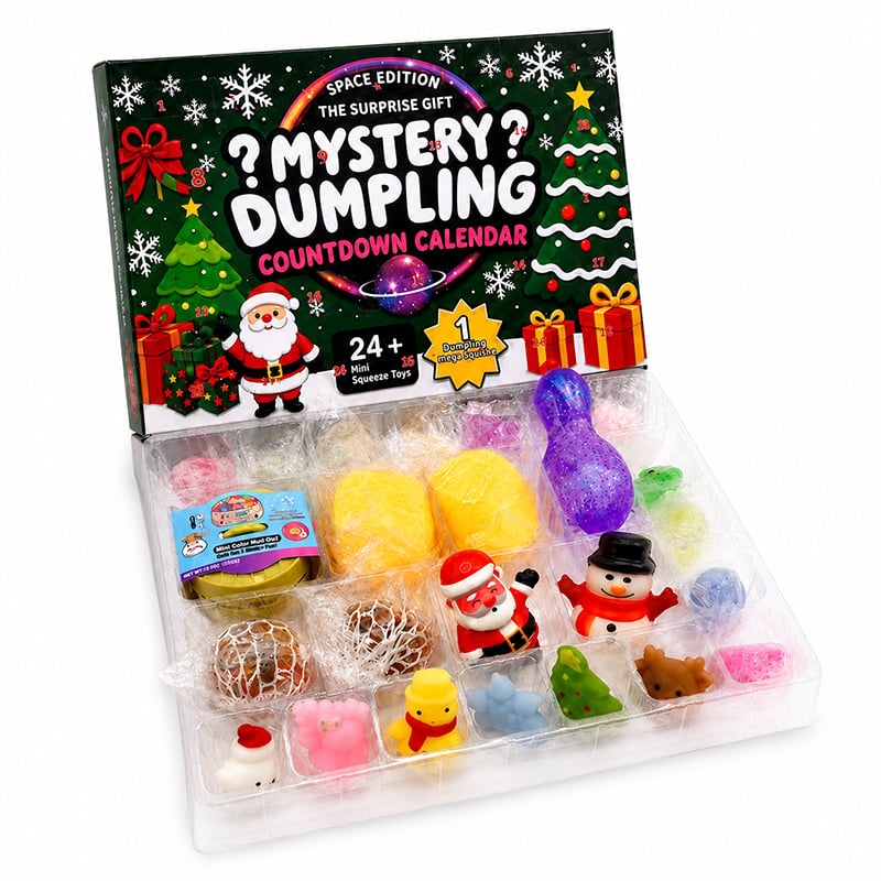 New Christmas Dumpling Squishy Advent Calendar – 24 Surprise Toys