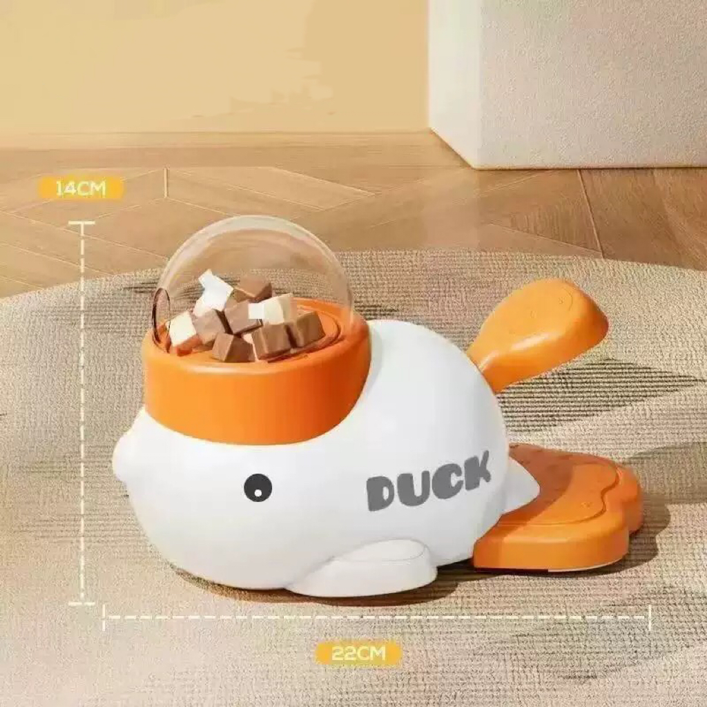 Push n Spin Interactive Duck Cat Treat Dispenser