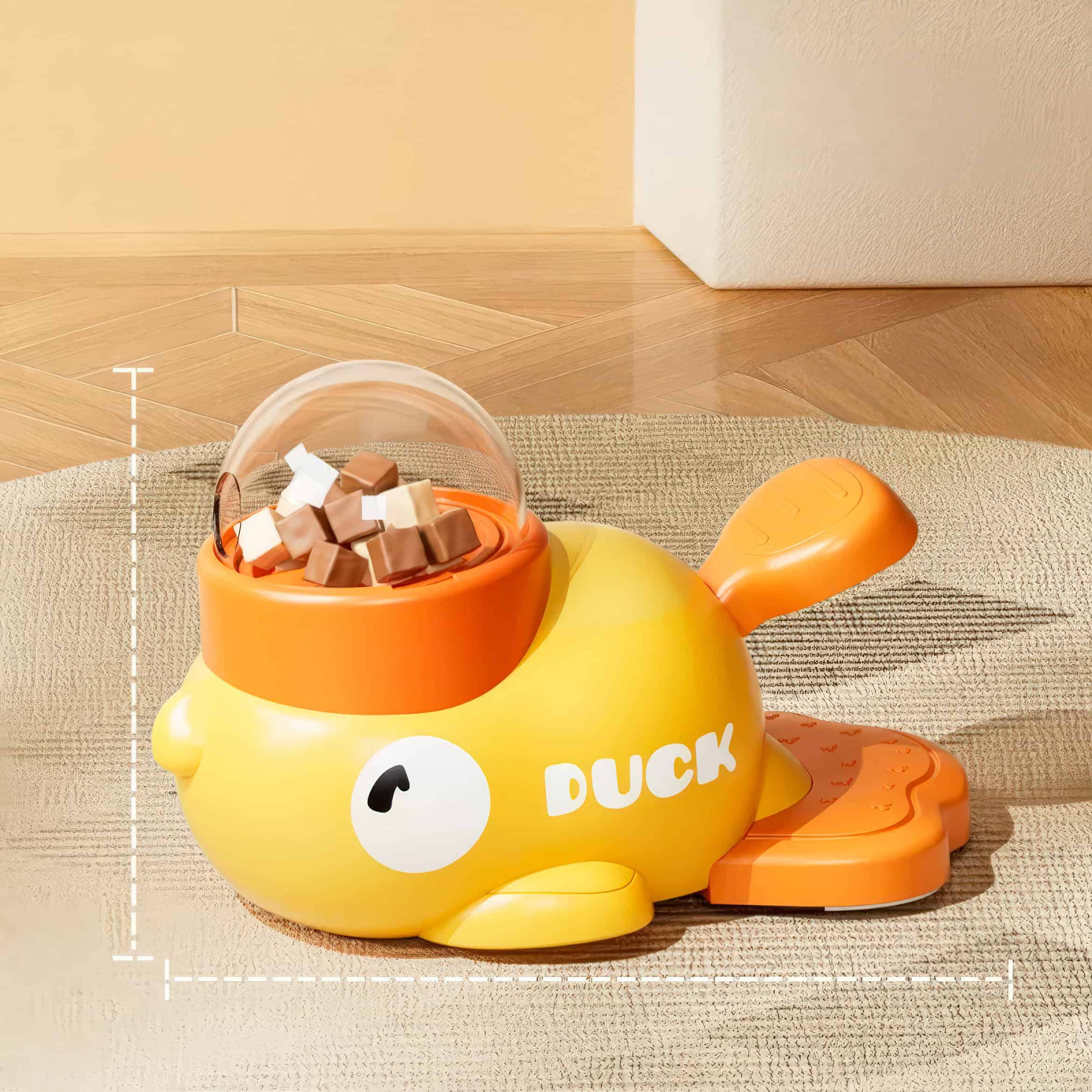 Push n Spin Interactive Duck Cat Treat Dispenser