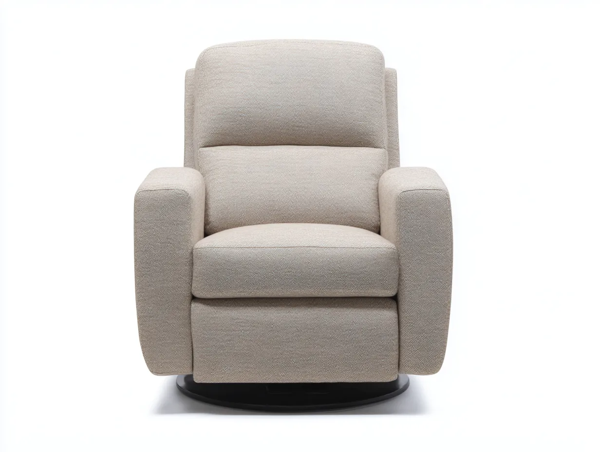 Stoff-Relaxsessel 88×92×105 cm - Beige/Schwarz - Drehbare Komfortform fürs Wohnzimmer-Parointerior