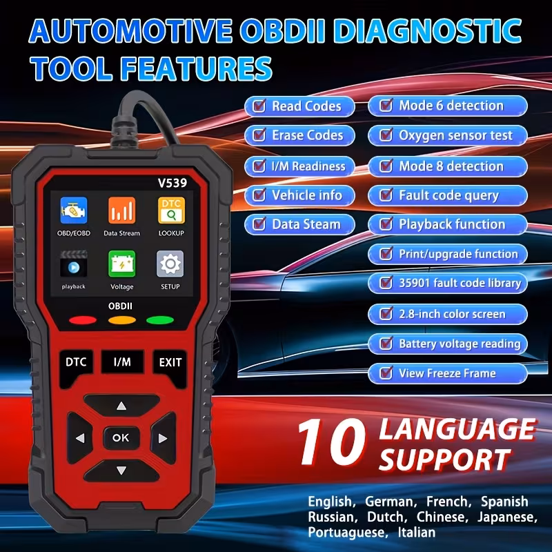 advanced reader scanner aotomotive diagnostic tool with faster chips supports 10 languages and most cars after 1996 Product details 5