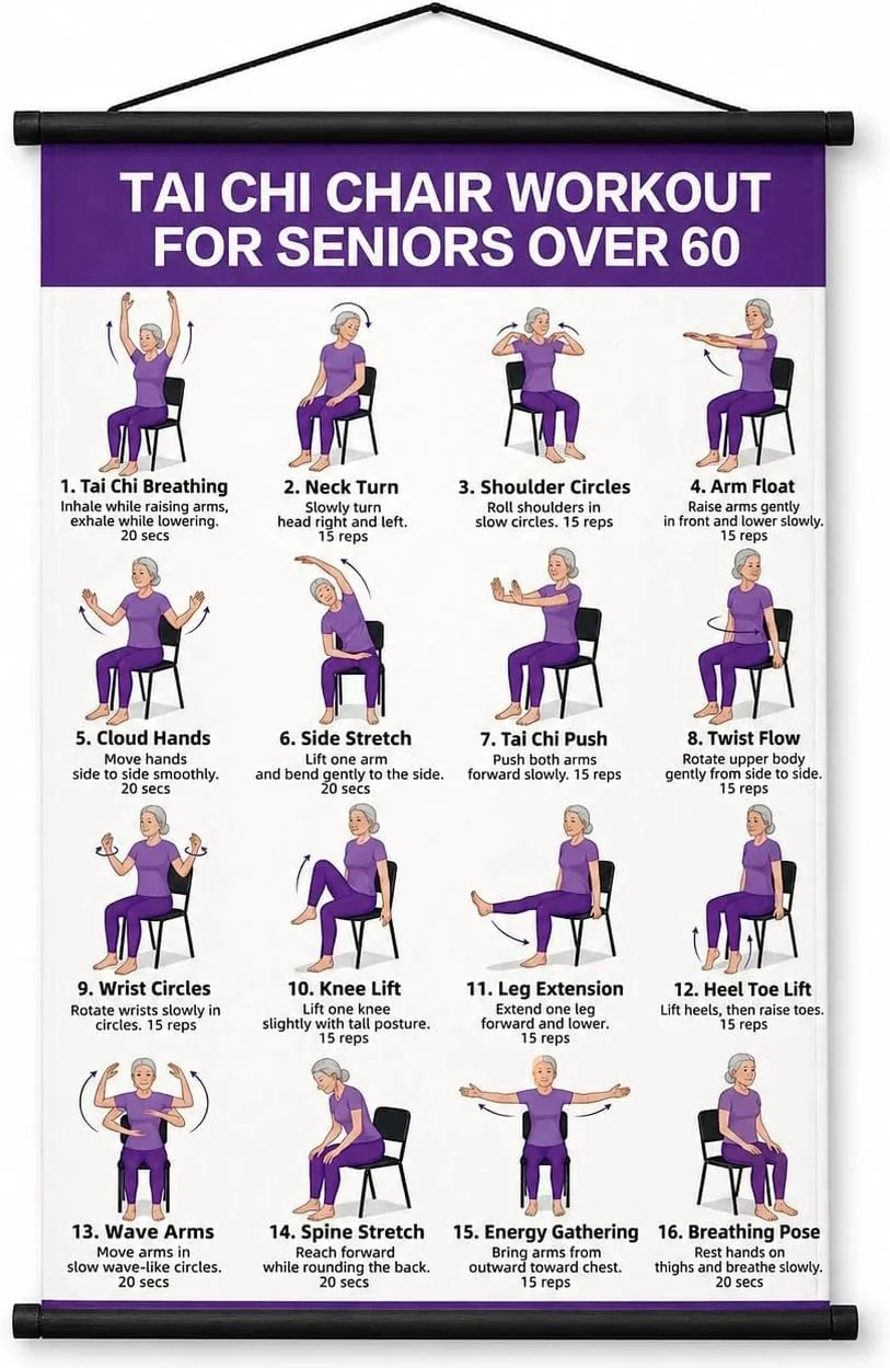 Illustrated seated Tai Chi exercises