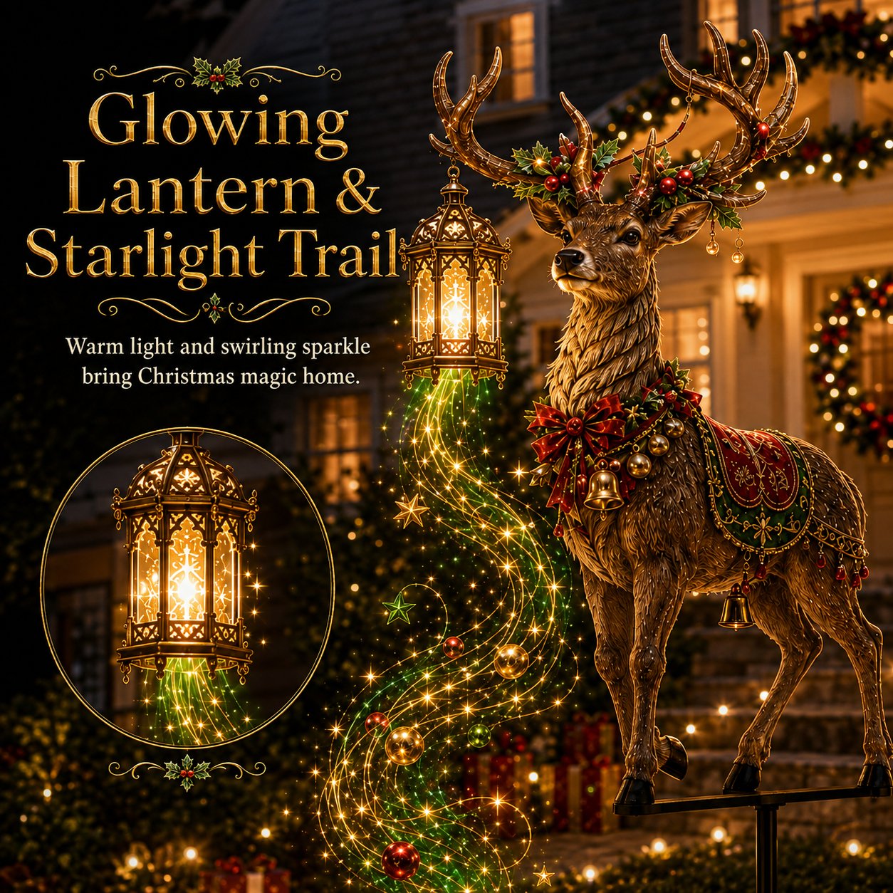 Glowing reindeer Christmas decoration