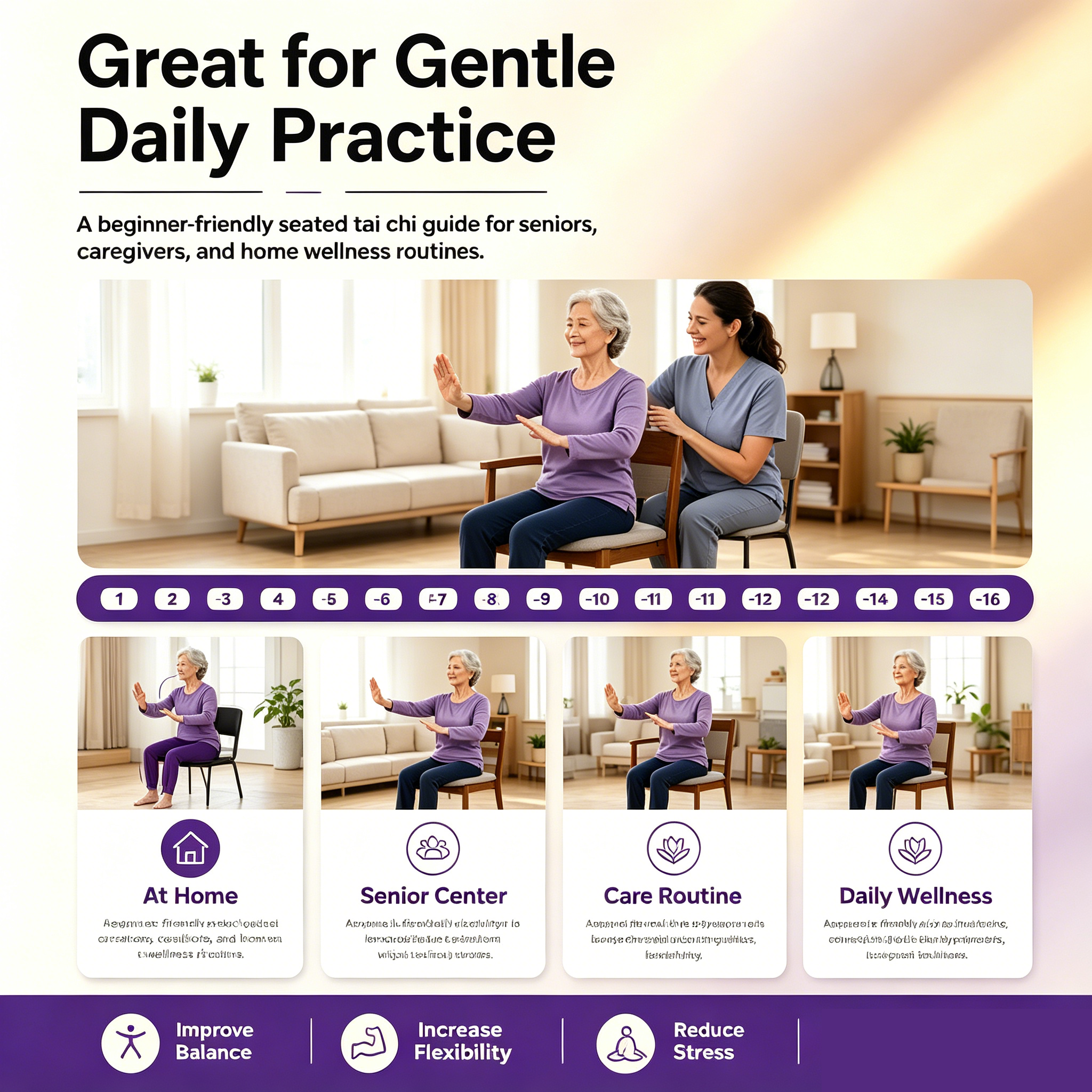 Chair Tai Chi for home and senior wellness spaces