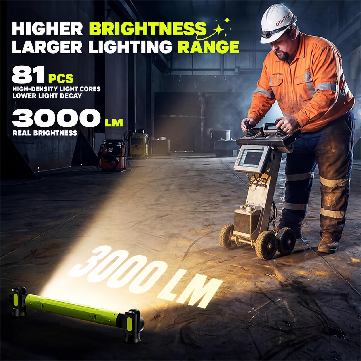 ML6 rechargeable magnetic work light with a broad work beam