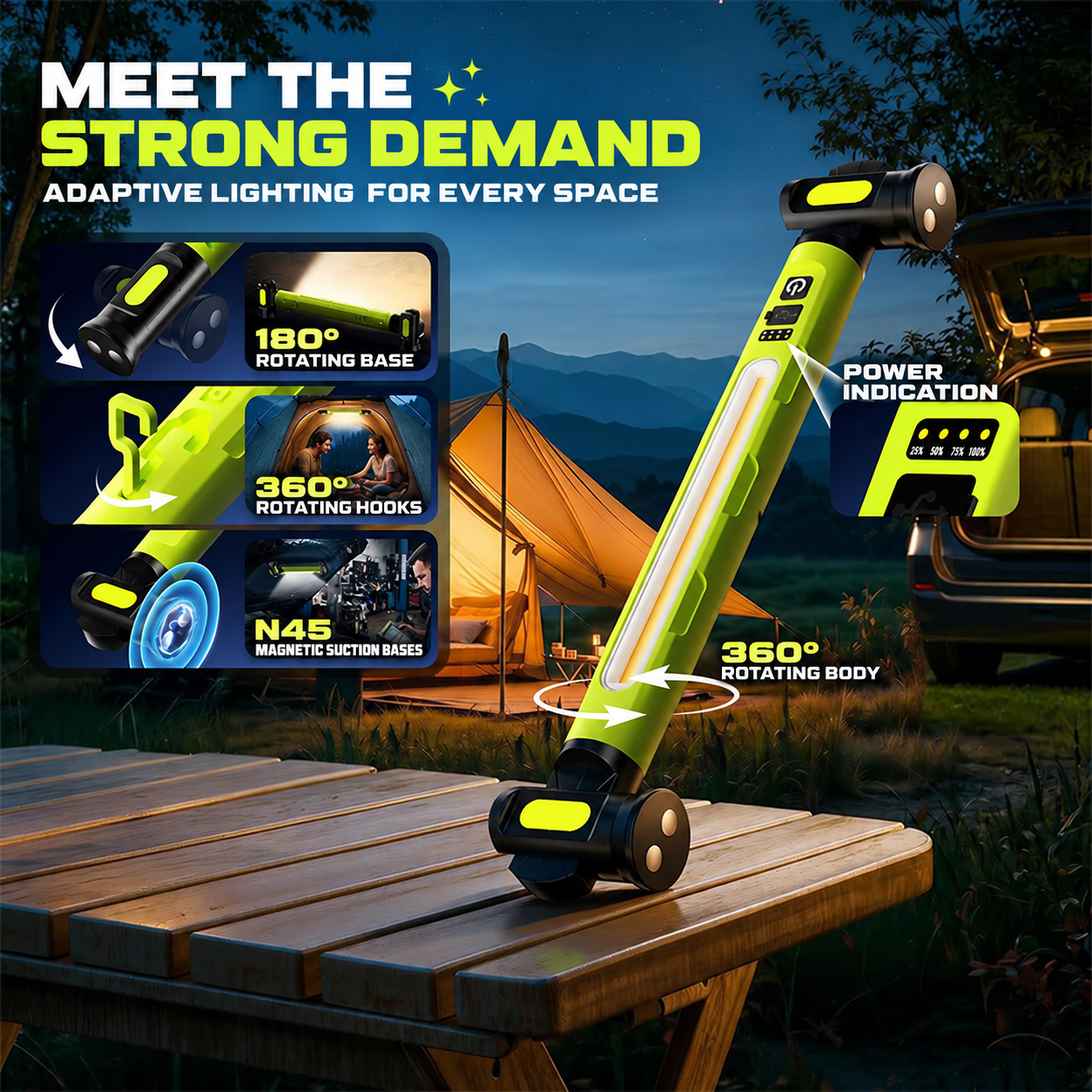 ML6 work light with adjustable hands-free positioning