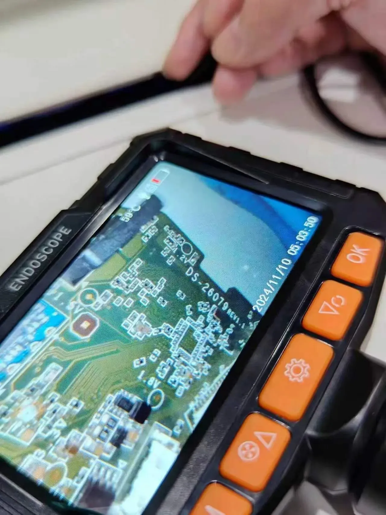 C50 customer review media from an industrial inspection job