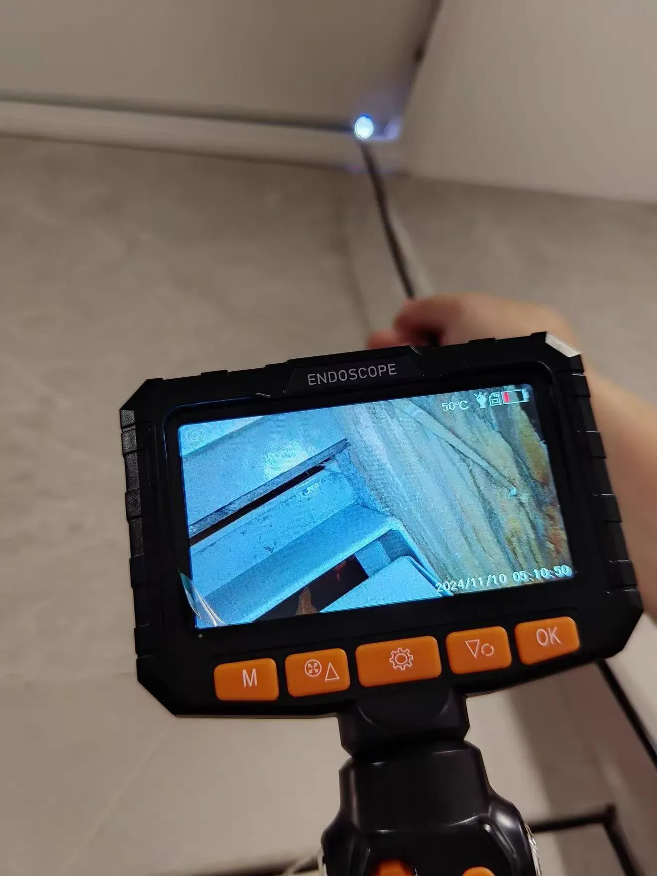 C50 customer review media from an industrial inspection job