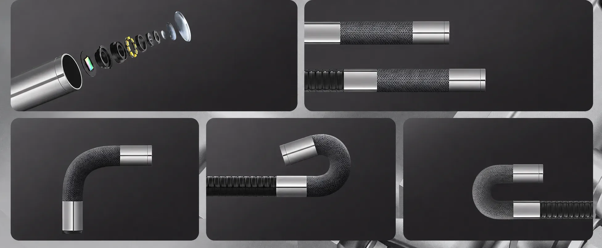 Mekrivo C50 articulating inspection probe shown in close-up