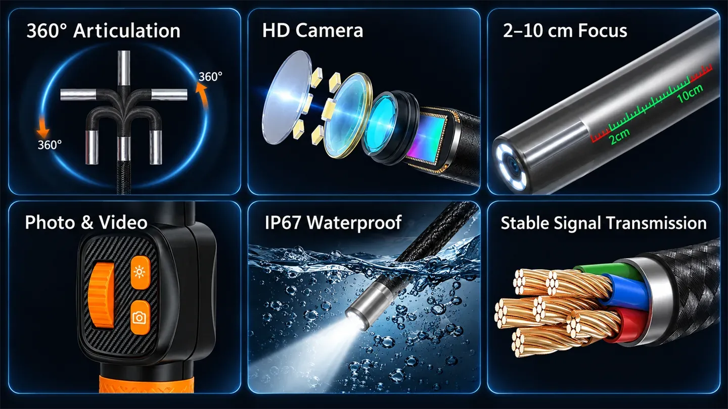 P91 endoscope key features