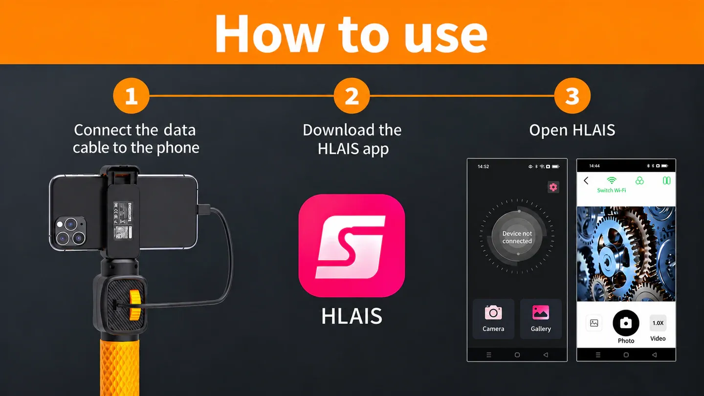 How to use the P91 endoscope