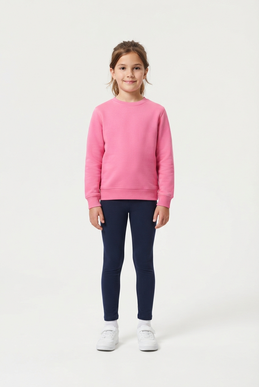 Girls classic fleece sweatshirt in pink