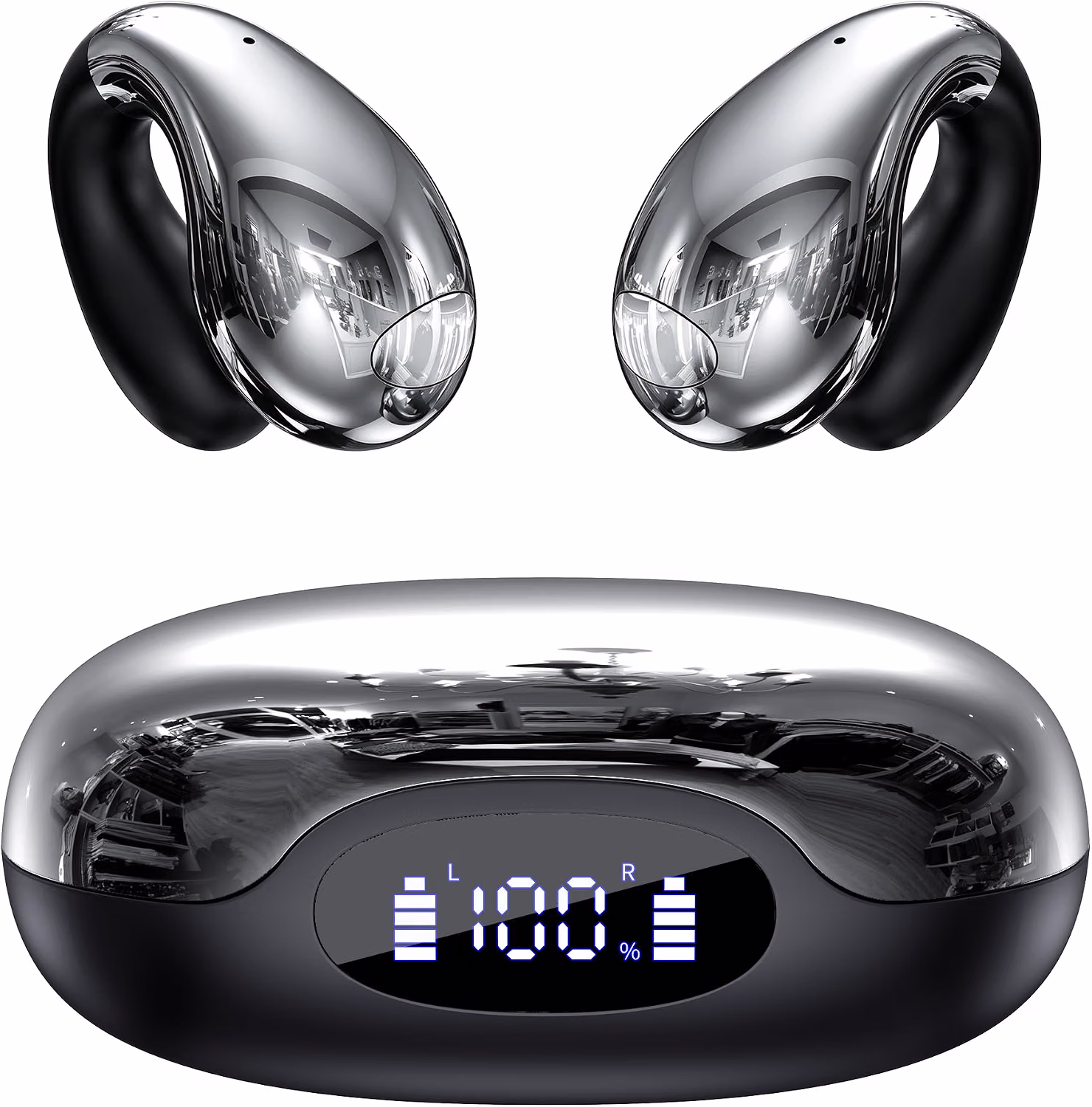 Open‑Ear Clip‑Style Wireless Earphones, Lightweight Clip‑On Ear Hooks Headphones for Sports & Daily Wear