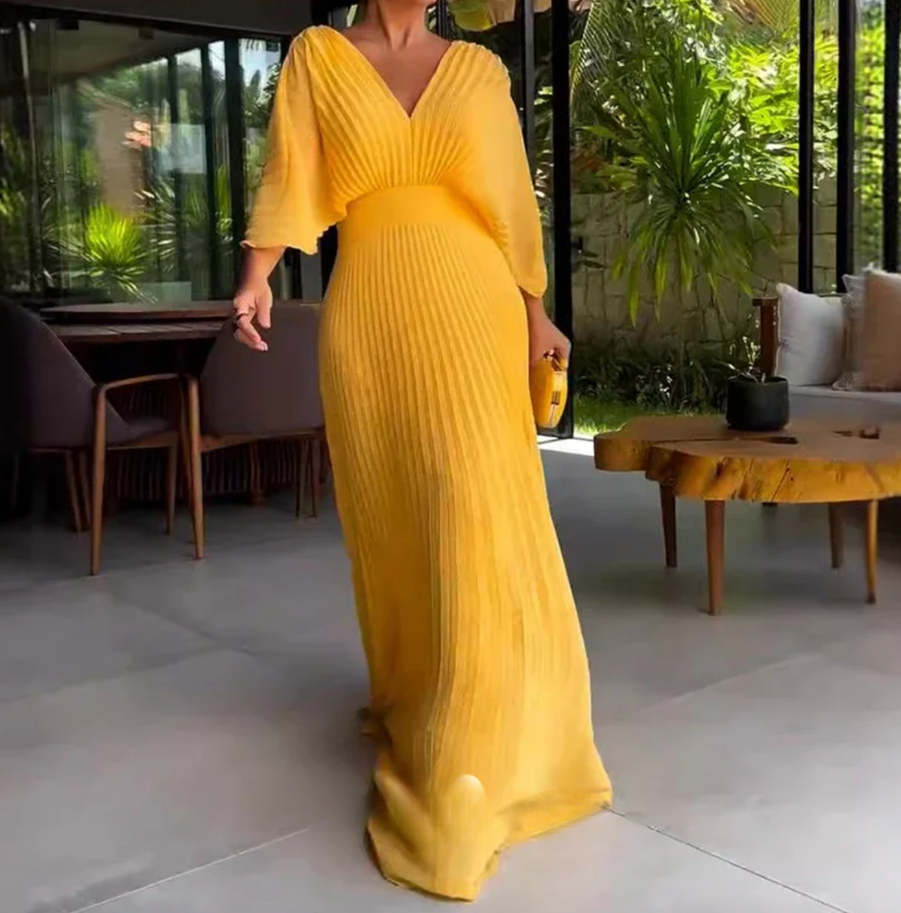 Celeste | Pleated Maxi Dress