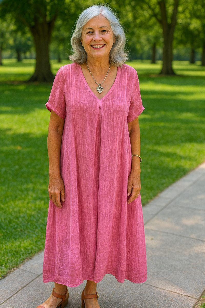 Allegra | Linen Midi Dress