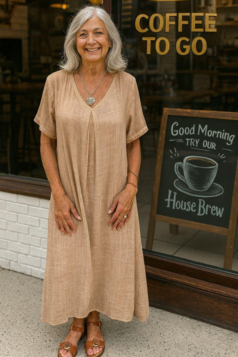 Allegra | Linen Midi Dress