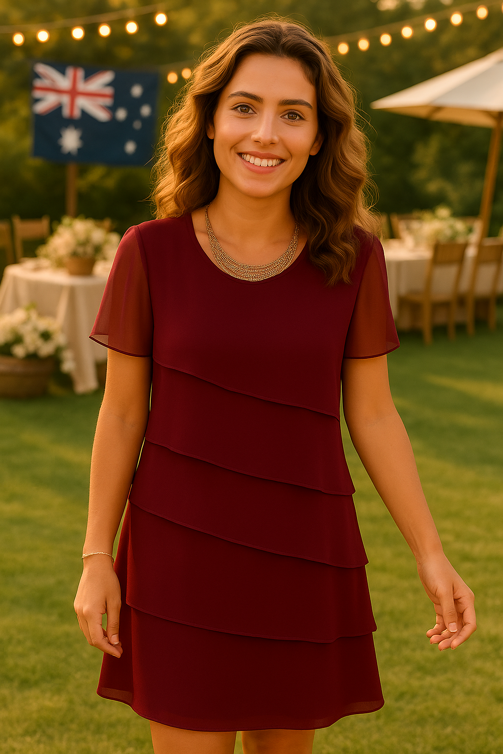 Seraphina | Pleated Chiffon Dress