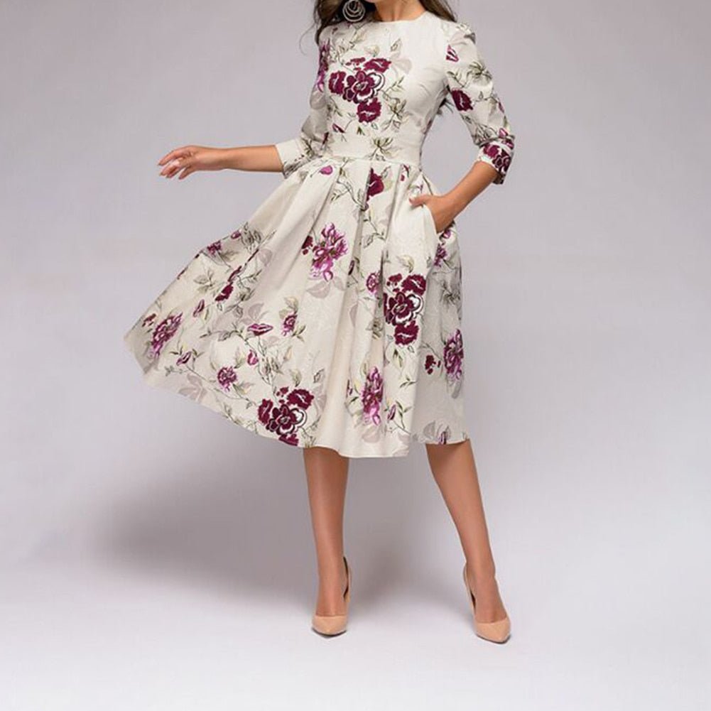 Elowen | Floral Midi Dress