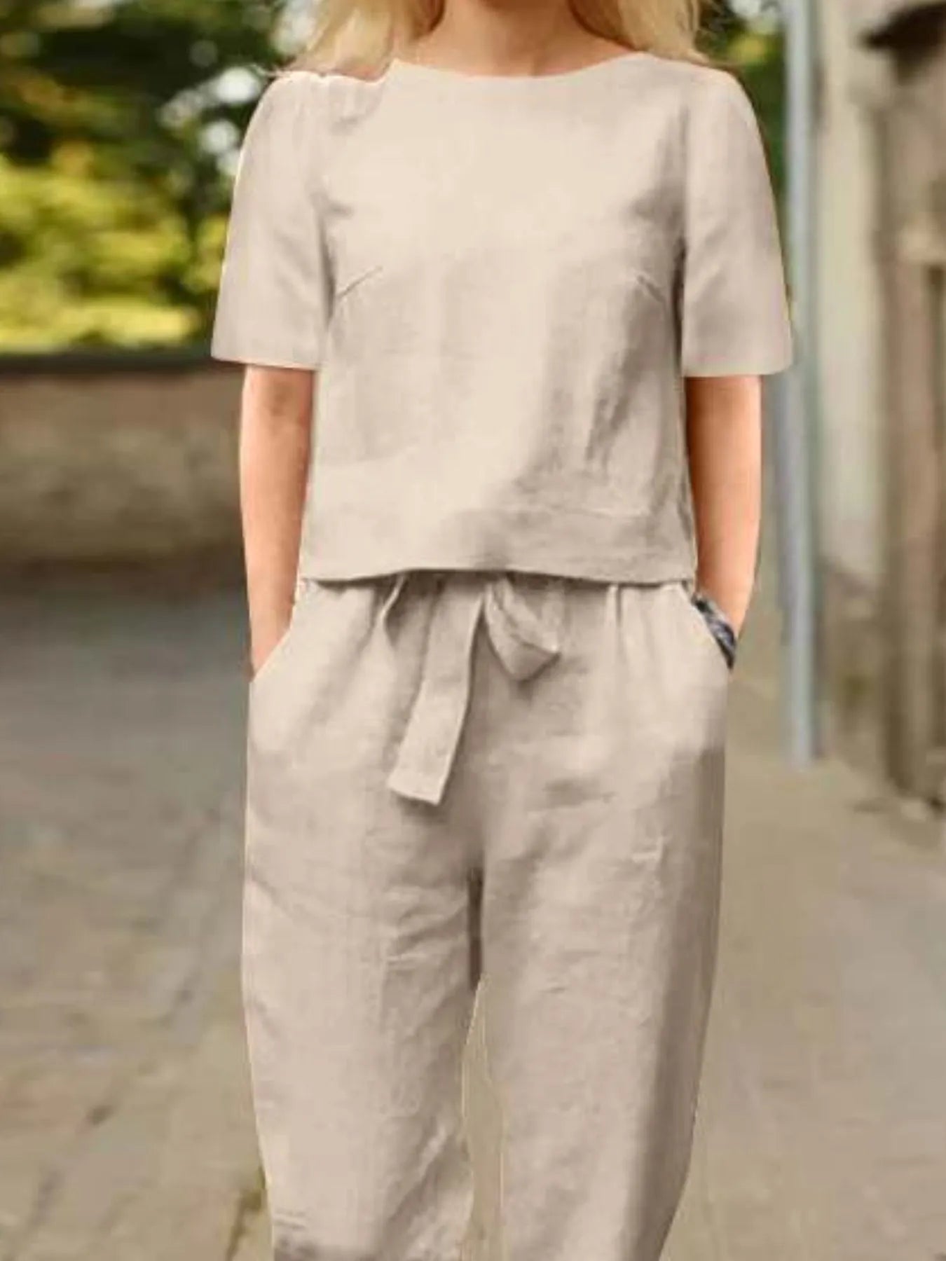 Two-Piece Top and Pants Set