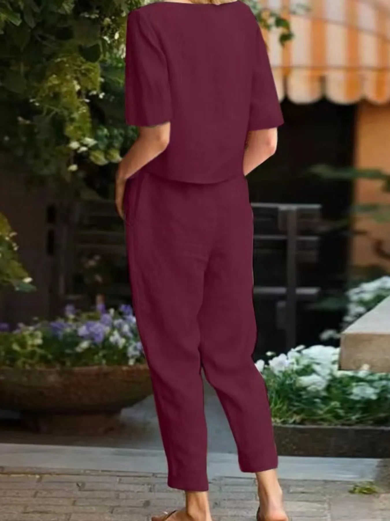 Two-Piece Top and Pants Set