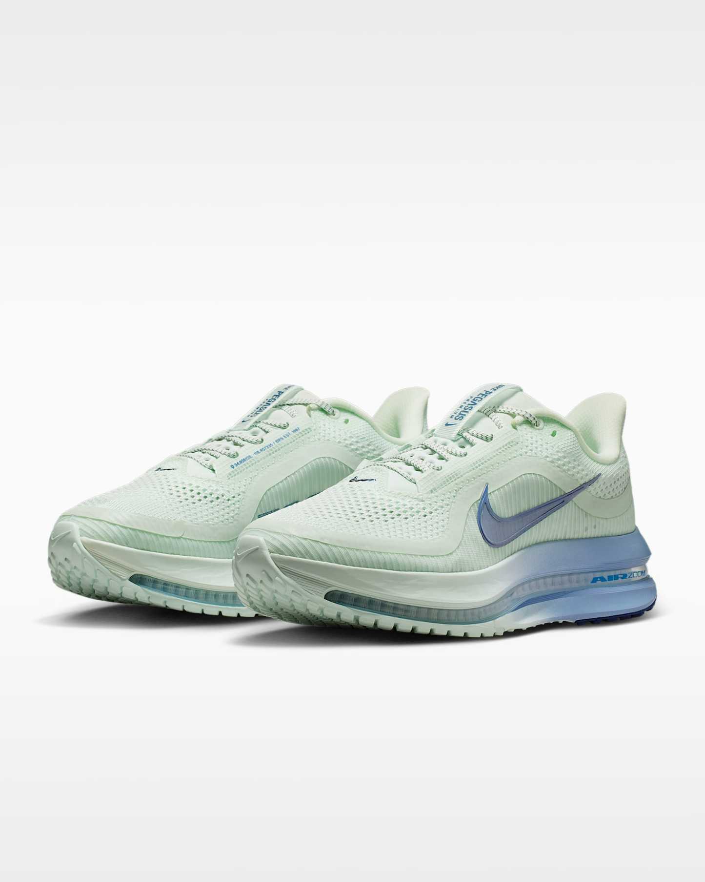나이키 페가수스 프리미엄 여성 로드 러닝화 - 배얼리 그린/워크 블루/풋볼 그레이/블루 보이드