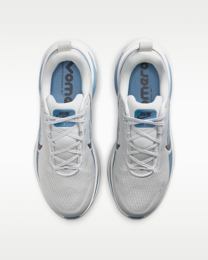 나이키 보메로 18 남성 로드 러닝화 - 그레이 포그/오프 화이트/워크 블루/다크 옵시디언
