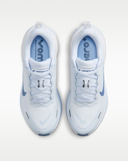 나이키 보메로 플러스 여성 로드 러닝화 - 화이트/알루미늄/풋볼 그레이/미스틱 네이비