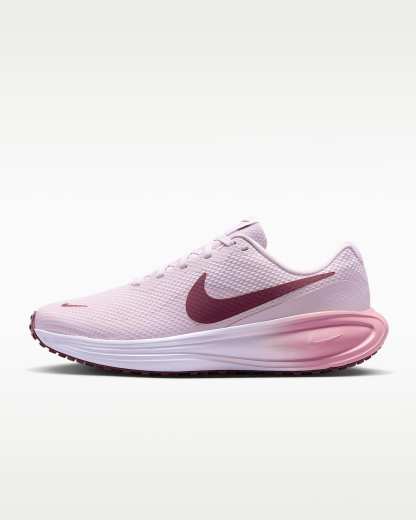 나이키 레볼루션 8 여성 로드 러닝화(와이드) - 블리치트 라일락/화이트/핑크 라이즈/핑크 스모크