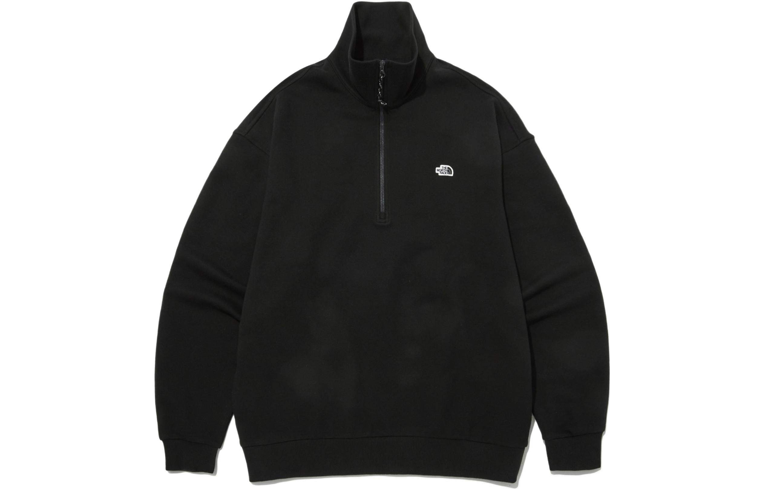 THE NORTH FACE Logo Fleece Half Zip Sweater 'Black' NM5MP03B - 1_d80d65b0-9b5f-4117-9147-1bd80506bdca