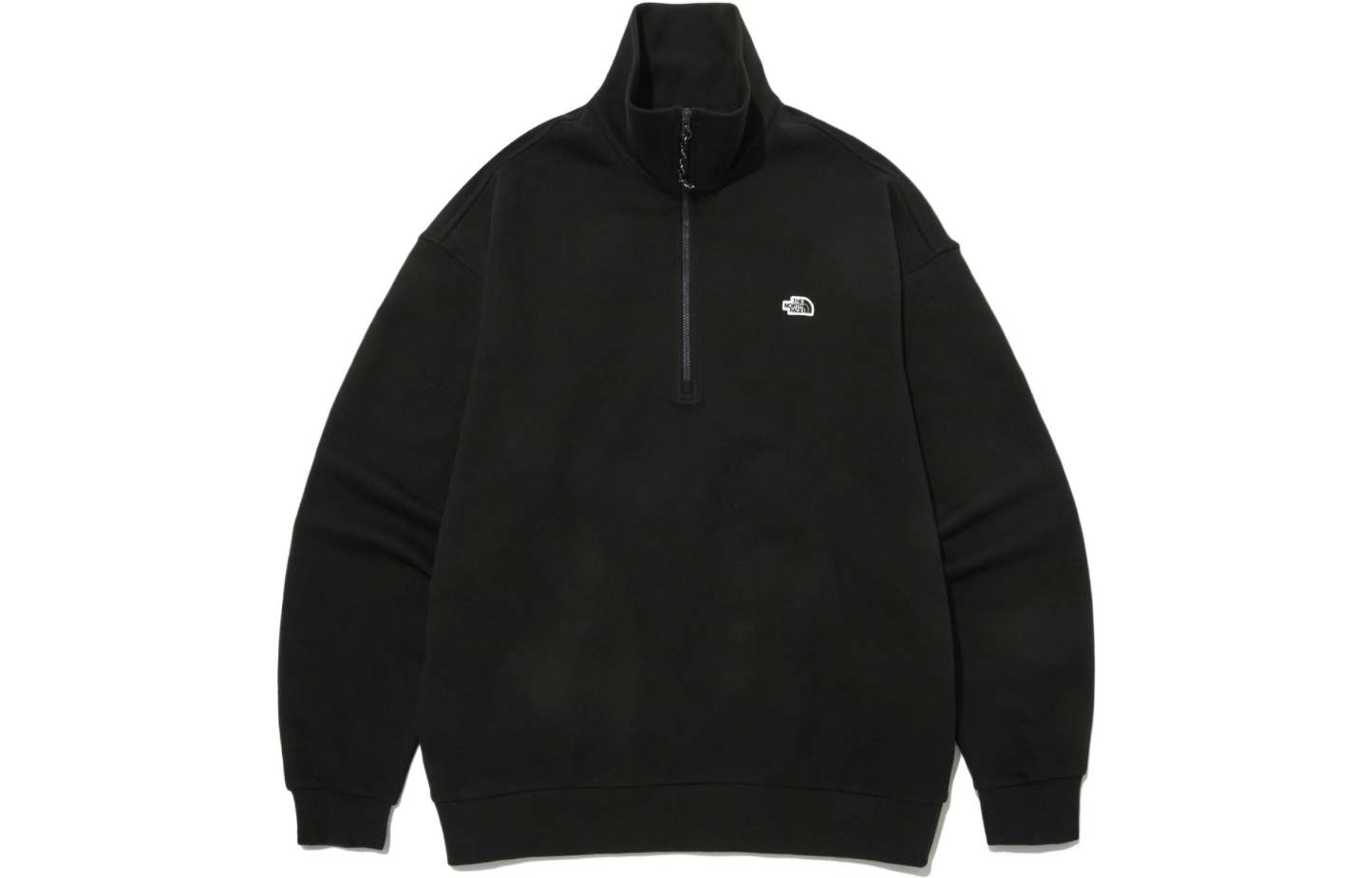 THE NORTH FACE Logo Fleece Half Zip Sweater 'Black' NM5MP03B - 1_d80d65b0-9b5f-4117-9147-1bd80506bdca