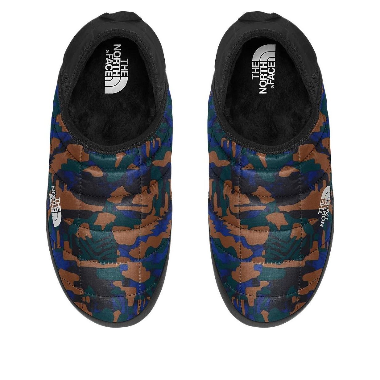 THE NORTH FACE ThermoBall Traction Mules V 'Black Brown Green' NF0A3UZN-9ZP - 1-square_27087cd9-c83f-4e63-b563-7b08e3284be5